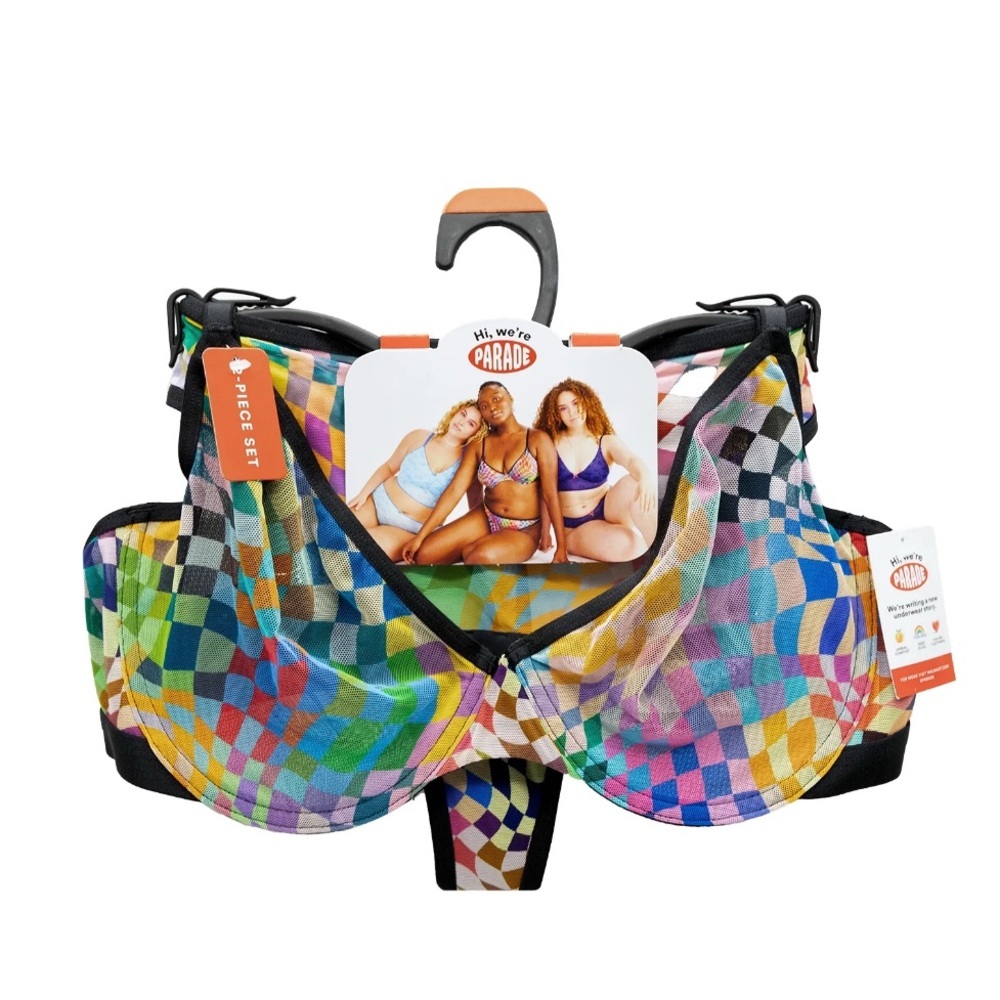 Parade Mesh Underwire Bra and Thong Set,